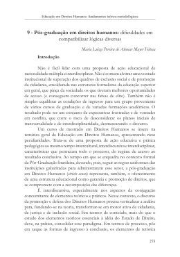 dificuldades em compatibilizar l&oacute;gicas diversas