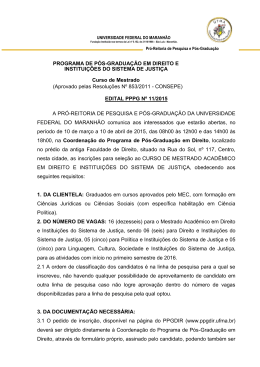 PROGRAMA DE P&Oacute;S-GRADUA&Ccedil;&Atilde;O EM DIREITO E