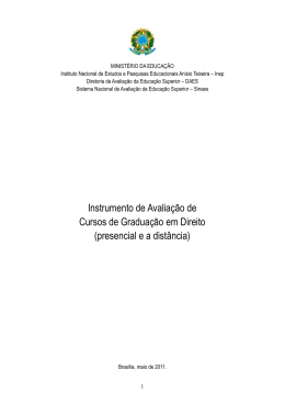 Instrumento de Avalia&ccedil;&atilde;o de Curso de Gradua&ccedil;&atilde;o em Direito