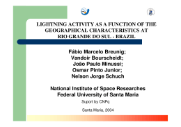 Lightning activity as a function of the geographical characteristic at