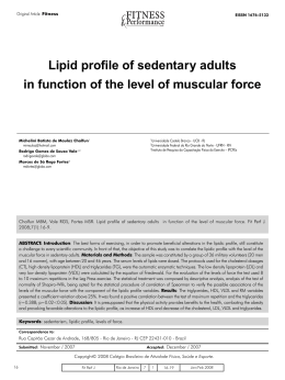 Lipid profile of sedentary adults in function of the level of muscular