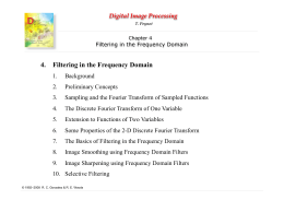 4. Filtering in the Frequency Domain