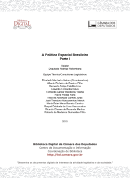 A Pol&iacute;tica Espacial Brasileira Parte I - Biblioteca Digital