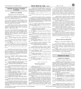 Portaria - Nomea&ccedil;&atilde;o dos membros do CTC