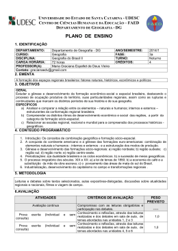 Geografia do Brasil II - Faed