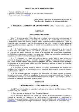 LEI N&ordm; 8.096, DE 1&ordm; JANEIRO DE 2015