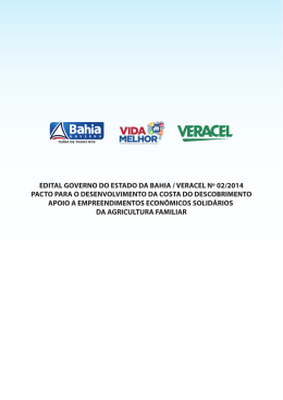 2&ordm; EDITAL GOVERNO DE ESTADO DA BAHIA