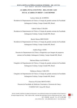 ACARDIA FETAL EM OVINO &ndash; RELATO DE CASO PLarissa Adono