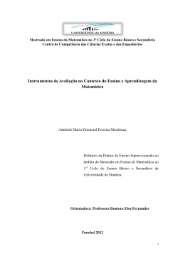 Instrumentos de Avalia&ccedil;&atilde;o no Contexto do Ensino e