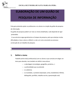 ELABORA&Ccedil;&Atilde;O DE UM GUI&Atilde;O DE PESQUISA DE INFORMA&Ccedil;&Atilde;O