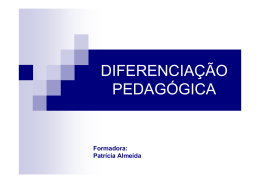 Diferencia&ccedil;&atilde;o Pedag&oacute;gica