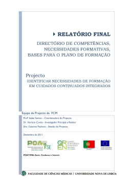 Identificar Necessidades de Forma&ccedil;&atilde;o em Cuidados Continuados