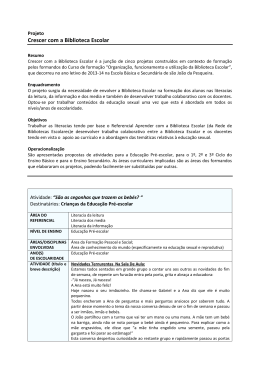 Crescer com a Biblioteca - Agrupamento Escolas S. Jo&atilde;o Pesqueira