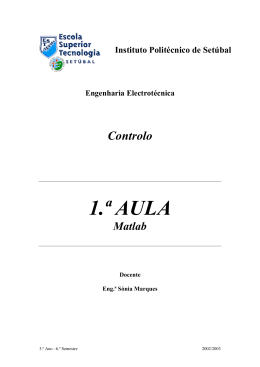 lab matlab1 - Instituto Polit&eacute;cnico de Set&uacute;bal