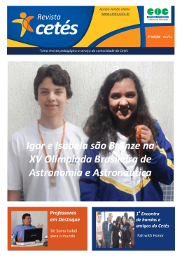 Igor e Isabela s&atilde;o Bronze na XV Ol&iacute;mp&iacute;ada Brasileira de