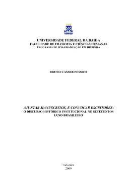 Ajuntar Manuscritos e Convocar Escritores - PPGH