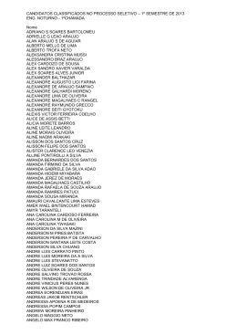 1º SEMESTRE DE 2013 ENG. NOTURNO