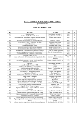 RELA&Ccedil;&Atilde;O DAS PUBLICA&Ccedil;&Otilde;ES PARA VENDA
