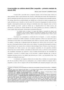 A escravid&atilde;o na col&ocirc;nia alem&atilde; (S&atilde;o Leopoldo &ndash; primeira metade do