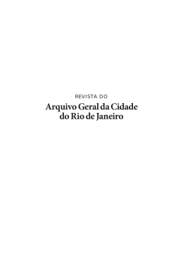 revista do Arquivo Geral da Cidade do Rio de Janeiro