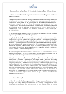 Quando e Como Aplicar Fator de Corre&ccedil;&atilde;o de Umidade e Fator de