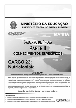 Prova - CESPE / UnB