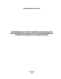 determina&ccedil;&atilde;o de fator de corre&ccedil;&atilde;o para c&aacute;lculo de perdas