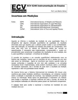 Incerteza nas Medi&ccedil;&otilde;es