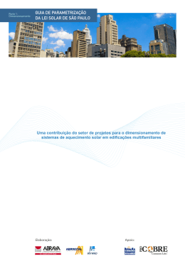GUIA DE PARAMETRIZA&Ccedil;&Atilde;O DA LEI SOLAR DE S&Atilde;O PAULO