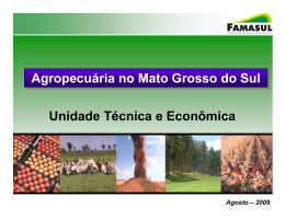 Agropecuária no Mato Grosso do Sul Agropecuária no Mato Grosso