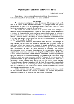 Arqueologia no Estado do Mato Grosso do Sul