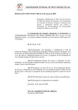 UNIVERSIDADE ESTADUAL DE MATO GROSSO DO SUL