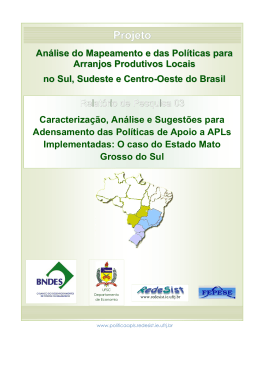 O caso do Estado Mato Grosso do Sul