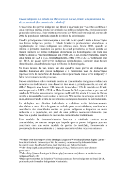 Povos Ind&iacute;genas no estado do Mato Grosso do Sul, Brasil: um