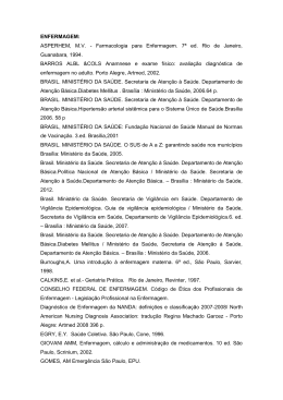 ENFERMAGEM: ASPERHEM, M.V. - Farmacologia para