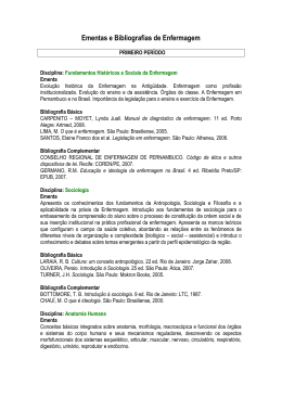 Ementas e Bibliografias de Enfermagem