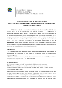 universidade federal de s&atilde;o jo&atilde;o del