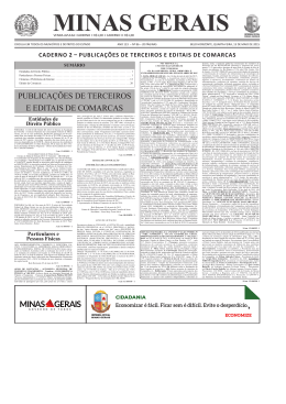 Publica&ccedil;&otilde;es oficiais da Sae no jornal Oficial de Minas Gerais 13