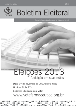 Eleições 2013 - CRF-PR