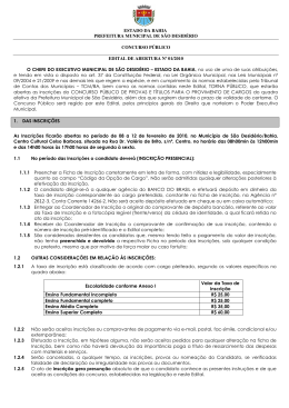 Edital 01/2010 - Prefeitura Municipal de S&atilde;o Desid&eacute;rio