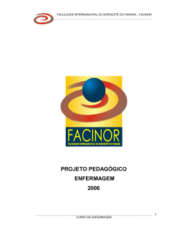 PROJETO PEDAG&Oacute;GICO ENFERMAGEM 2006