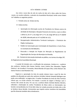 Acta nº 014/ASSEMBLEIA - Câmara Municipal de Almeida