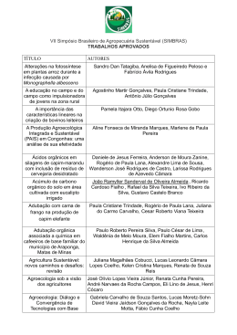 TRABALHOS APROVADOS T&Iacute;TULO AUTORES