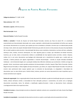 Arquivo da Fam&iacute;lia Rosado Fernandes