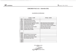 Calend&aacute;rio de entrevistas