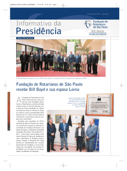 Presid&ecirc;ncia - Funda&ccedil;&atilde;o de Rotarianos de S&atilde;o Paulo
