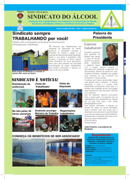sindicato do &aacute;lcool - Sindicato dos Trabalhadores nas Ind&uacute;strias da