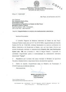 Irregularidades no Com&eacute;rcio de Medicamentos - CRMV-SP