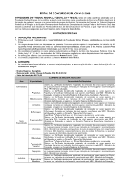 EDITAL DE CONCURSO P&Uacute;BLICO N&ordm; 01/2009