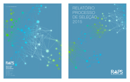 RELATÓRIO PROCESSO DE SELEÇÃO 2015